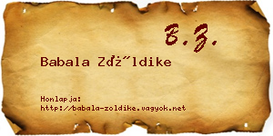 Babala Zöldike névjegykártya